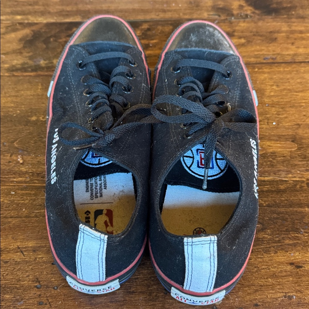 Converse Black Sneakers with Red Accents